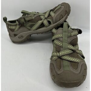 Chaco Odessey Closed Toe Slip On Strappy Hiking Sandals Green Women's Size 9